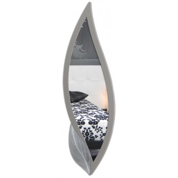 SILVER TAUPE PETAL MIRROR P4254 PINTDECOR