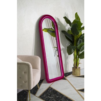 CLOE FUCHSIA VELVET WALL MIRROR