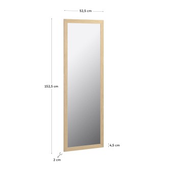 Wilany mirror 52.5 x 152.5cm with natural finish