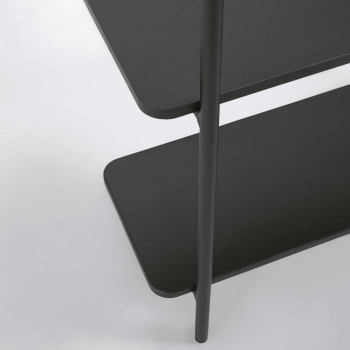 Galatia coat stand in melamine and metal with black painted finish 60 x 162 cm