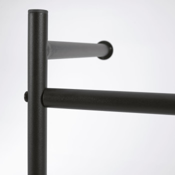 Galatia coat stand in melamine and metal with black painted finish 60 x 162 cm
