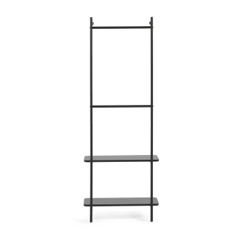Galatia coat stand in melamine and metal with black painted finish 60 x 162 cm