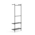 Galatia coat stand in melamine and metal with black painted finish 60 x 162 cm