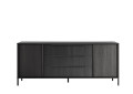 STEEL-sideboard with 2 doors and 3 drawers
