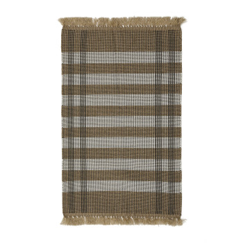 Barani brown synthetic fiber rug