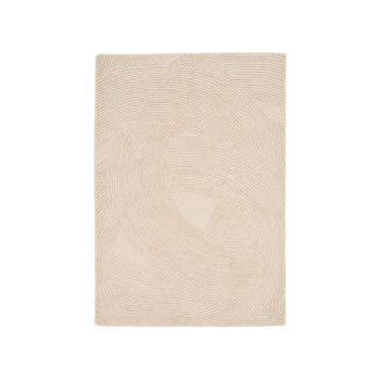 Domm beige wool rug 160 x 230 cm