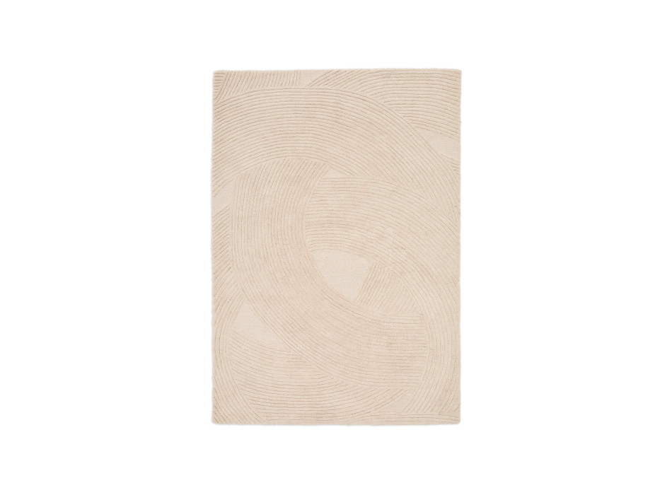 Domm beige wool rug 160 x 230 cm