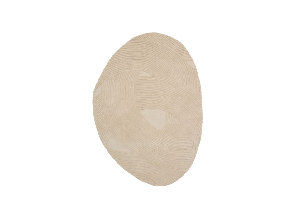 Domm beige wool rug 160 x 230 cm