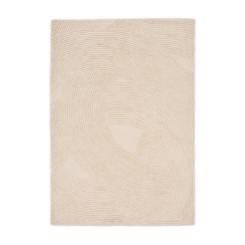 Domm beige wool rug 200 x 300 cm