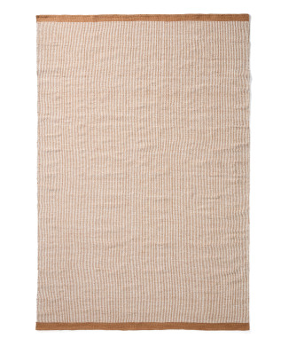 Tinei 100% PET orange striped rug 200 x 300 cm