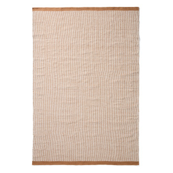 Tinei 100% PET orange striped rug 200 x 300 cm