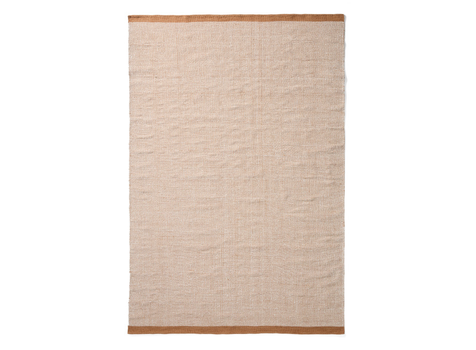 Tinei 100% PET orange striped rug 200 x 300 cm
