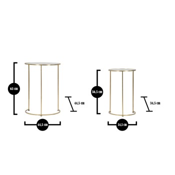 GLAM SIMPLY COFFEE TABLES, PAIR