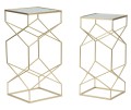 GLASSY TABLES, PAIR