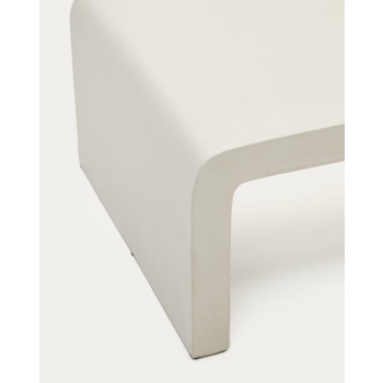 Aiguablava coffee table in white concrete 135 x 65 cm