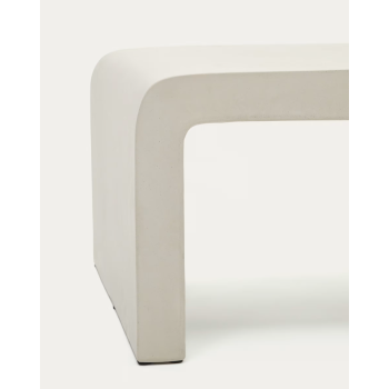 Aiguablava coffee table in white concrete 135 x 65 cm