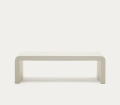 Aiguablava coffee table in white concrete 135 x 65 cm