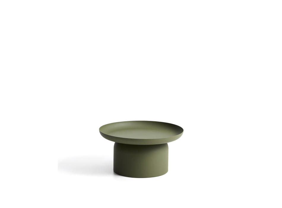 Arcola green aluminum coffee table Ø 70 cm