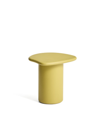 Macarella mustard concrete side table, 48 x 47 cm