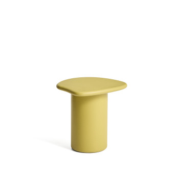 Macarella mustard concrete side table, 48 x 47 cm