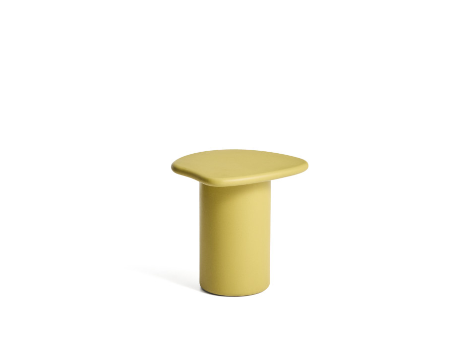 Macarella mustard concrete side table, 48 x 47 cm