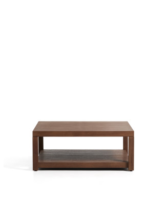 Norani side table in solid wood and acacia veneer 90 x 90 cm