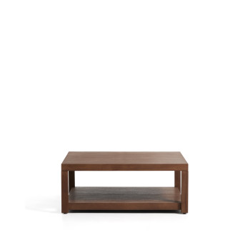 Norani side table in solid wood and acacia veneer 90 x 90 cm