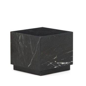 Sorein black marble side table 40 x 40 cm