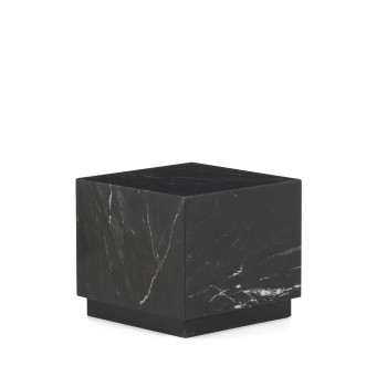Sorein black marble side table 40 x 40 cm
