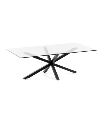 Argo coffee table 130 x 70 cm glass black legs