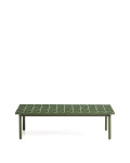 Maurina coffee table in green galvanized steel with green tiles 122 x 61 cm