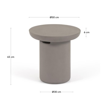 Taimi round outdoor concrete table Ø 50 cm i round concrete table Ø 50 cm