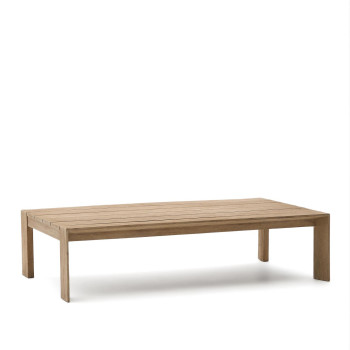 Ambra coffee table in solid acacia wood with a light finish, 82.5 x 140 cm, FSC 100%