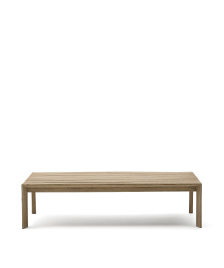 Ambra coffee table in solid acacia wood with a light finish, 82.5 x 140 cm, FSC 100%