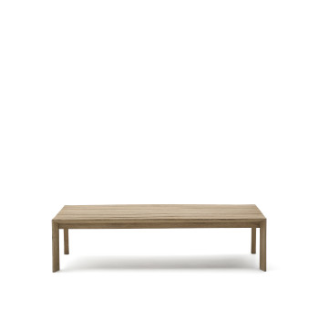 Ambra coffee table in solid acacia wood with a light finish, 82.5 x 140 cm, FSC 100%