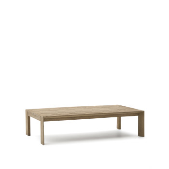 Ambra coffee table in solid acacia wood with a light finish, 82.5 x 140 cm, FSC 100%