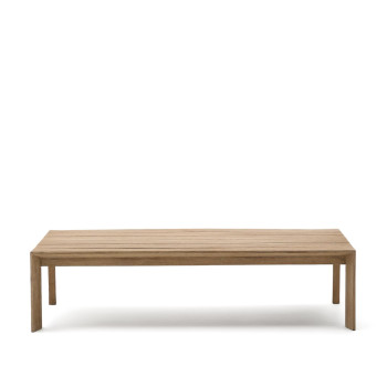 Ambra coffee table in solid acacia wood with a light finish, 82.5 x 140 cm, FSC 100%