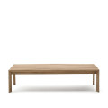 Ambra coffee table in solid acacia wood with a light finish, 82.5 x 140 cm, FSC 100%