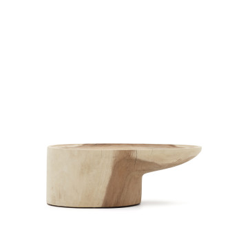 Coffee table with Mosi leg in solid mungur wood Ø 90 x 50 cm