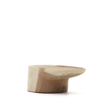 Coffee table with Mosi leg in solid mungur wood Ø 90 x 50 cm
