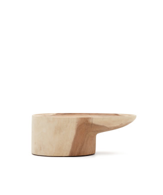 Coffee table with Mosi leg in solid mungur wood Ø 90 x 50 cm
