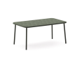 Zivia outdoor coffee table in green galvanized steel 90 x 50 cm