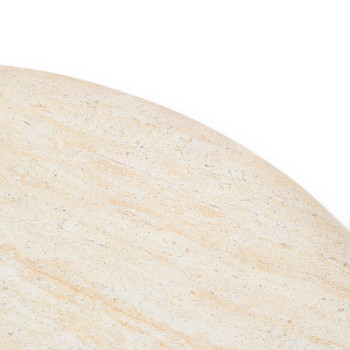 Drasi coffee table in concrete with travertine effect finish, Ø 90 cm