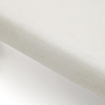 Labra coffee table in concrete and acacia wood, 80 x 80 cm