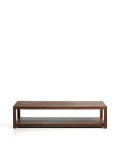 Norani coffee table in solid wood and acacia veneer 150 x 70 cm