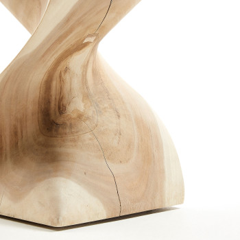 Hakon coffee table in solid mungur wood 30 x 30 cm