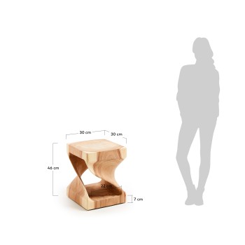 Hakon coffee table in solid mungur wood with int