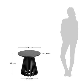 Jeanette coffee table Ø 50 cm black