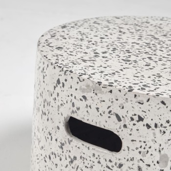 Jenell white terrazzo coffee table Ø 52 cm