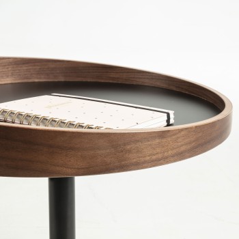 Kaori coffee table Ø 46 cm FSC MIX Creditlacciato walnut
